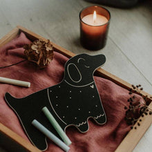 Load image into Gallery viewer, Dog Shaped Chalk Board / with Chalk