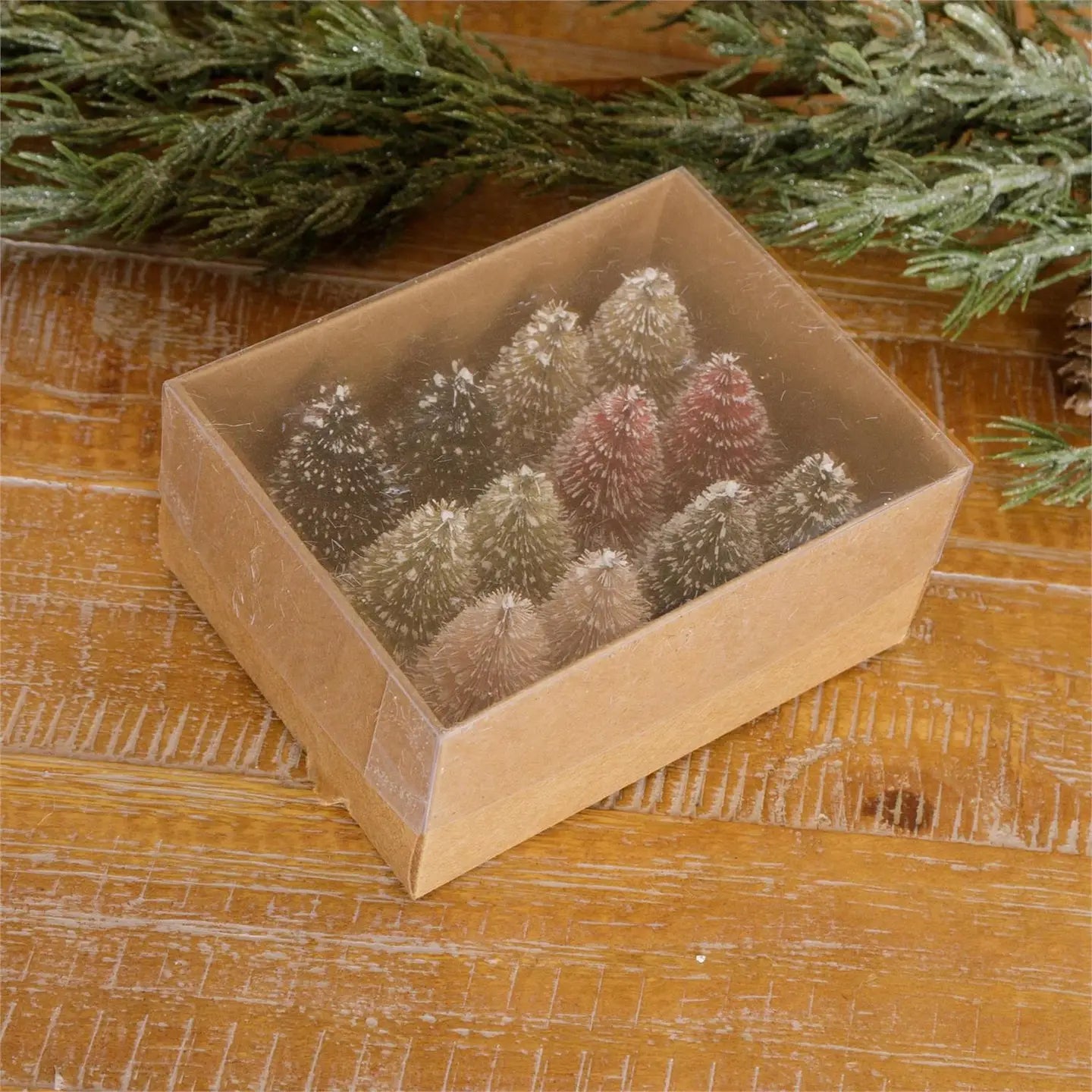 Box of Mini Bottle Brush Trees (Set 0f 12)