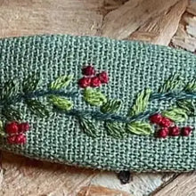 Load image into Gallery viewer, Embroidered Holiday Hair Barrettes - Several Styles