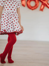 Load image into Gallery viewer, Cable Knit Tights - Cherry