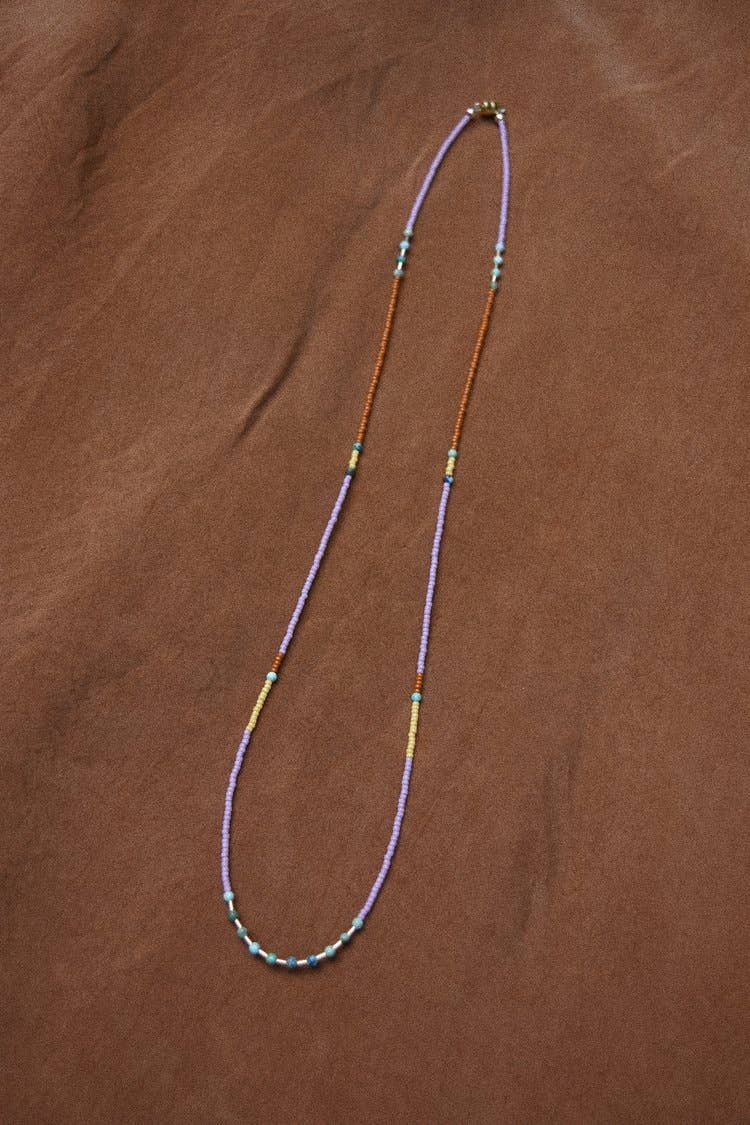 Wrap Bracelet- in lilac with turquoise