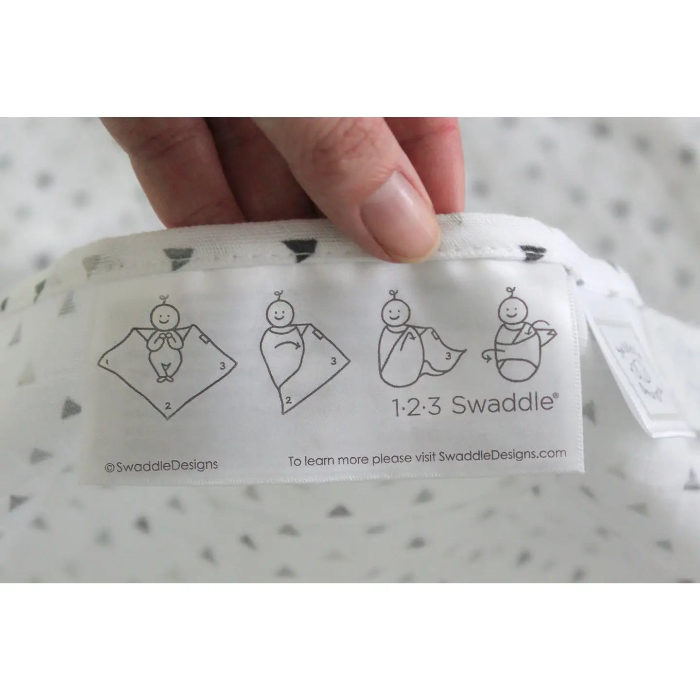 Denim Quad Stripe Muslin Swaddle Blanket