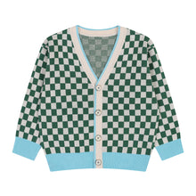 Load image into Gallery viewer, Colorblock Checkered Jacquard Cardigan