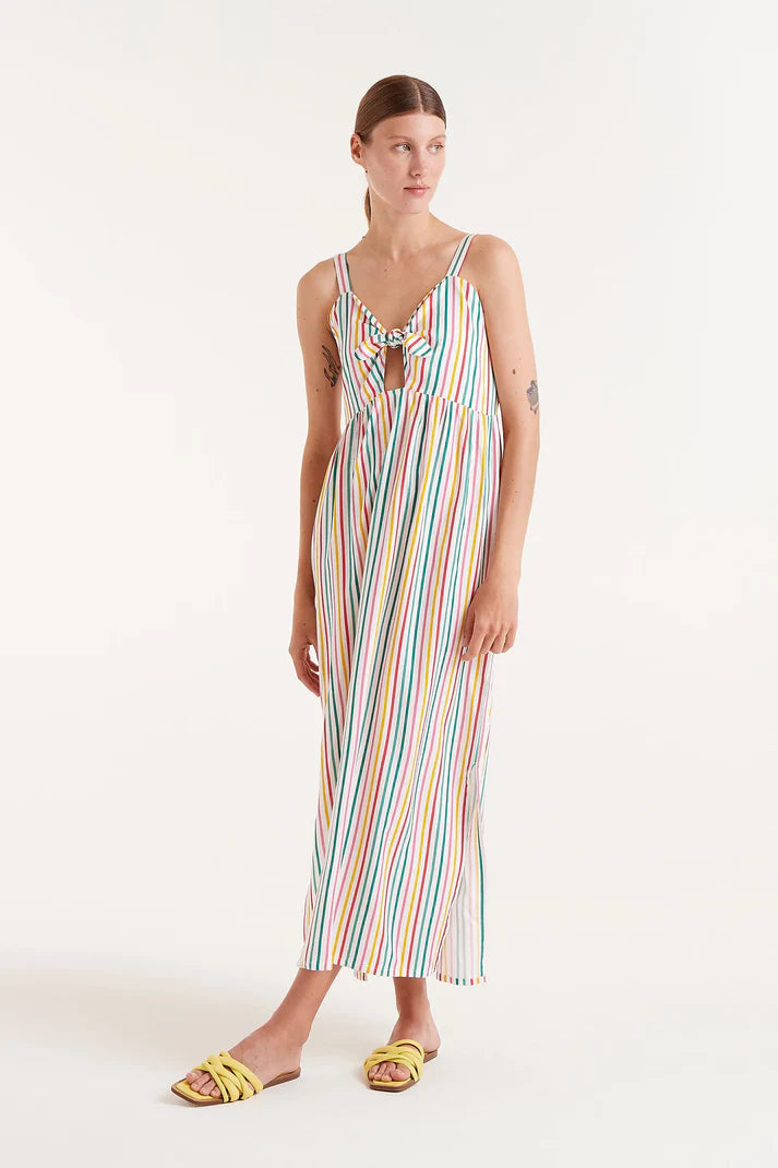 rainbow striped maxi dress Rainbow Stripe Long Dress small