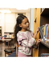 Load image into Gallery viewer, Recycled Cotton Pink Block Ruffled Sweatshirt