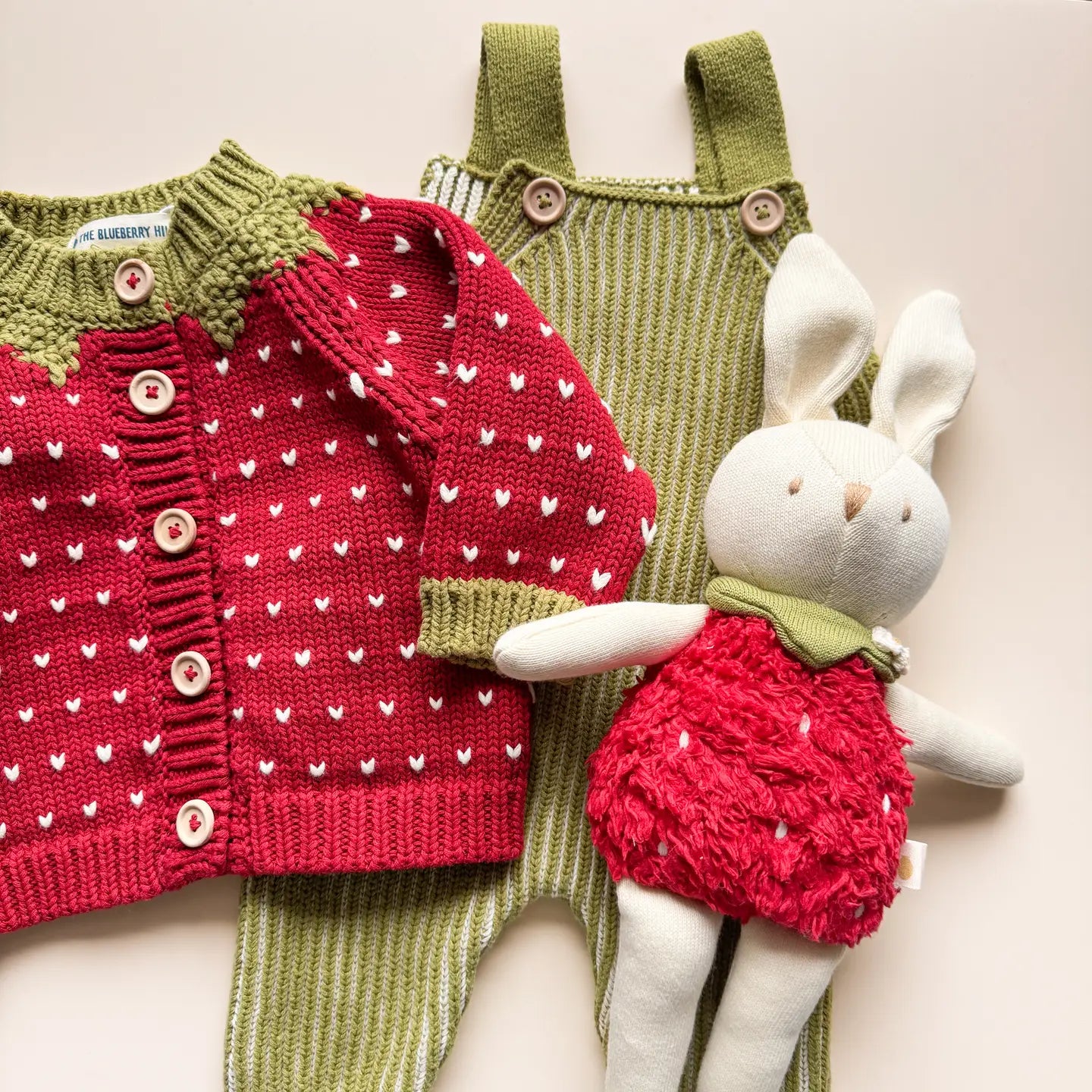 Cotton Brioche Overalls - Green