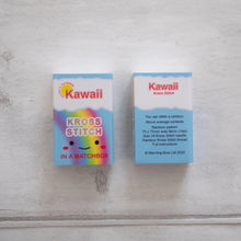 Load image into Gallery viewer, Kawaii Rainbow Arc Mini Cross Stitch Kit in A Matchbox