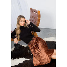 Load image into Gallery viewer, Velvet Pleated Skirt