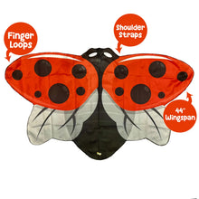 Load image into Gallery viewer, Red Dress-Up Ladybug Wings