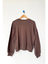 Load image into Gallery viewer, Pointelle Core Sweatshirt - Chocolate