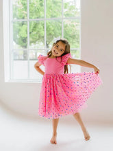 Load image into Gallery viewer, Olivia Dress Pink Confetti