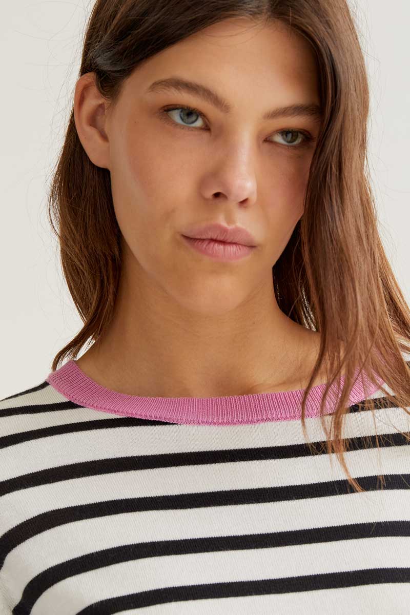 Striped Sweater - Black/White