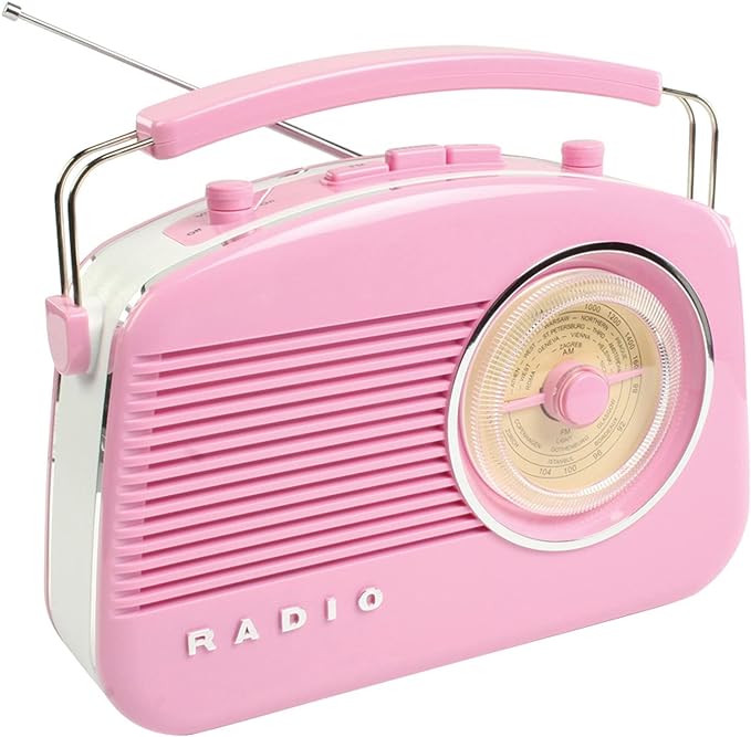 Classic Vintage Style Brighton Fm/Mw/Lw Radio - Pink