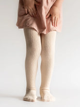 Load image into Gallery viewer, Cable Knit Tights - Vanilla