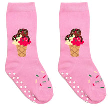 Load image into Gallery viewer, 3D Packaged Crew Socks - Ice Cream Cone W/Sprinkles -Pink