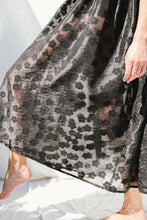 Load image into Gallery viewer, Black Floral Organza Dress