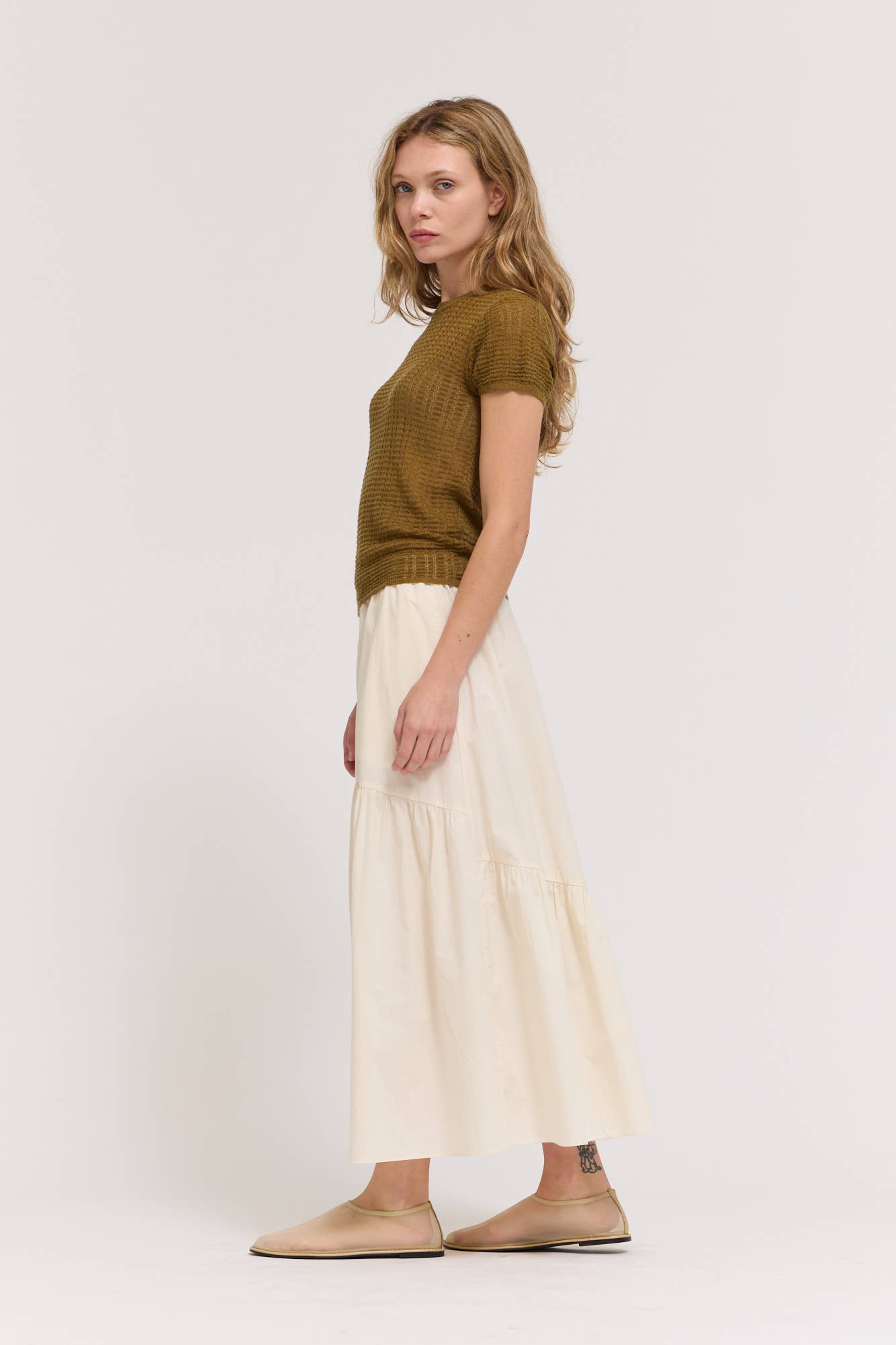 Pointelle Knit Tee