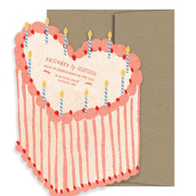 Load image into Gallery viewer, Heart Cake Birthday Collection - Die Cut Card