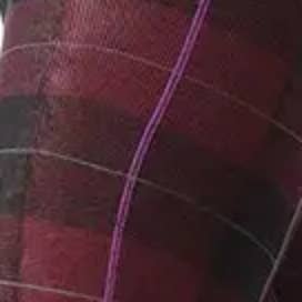 Memoi Glasgow Plaid Sweater Tights - Burgundy Heather