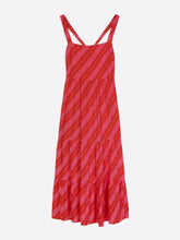 Load image into Gallery viewer, Nostalgic Stripe Strappy Midi Dress