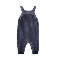 Load image into Gallery viewer, Blue Knit Overall Set
