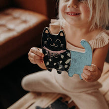 Load image into Gallery viewer, Cat Shaped Chalk Board / with Chalk