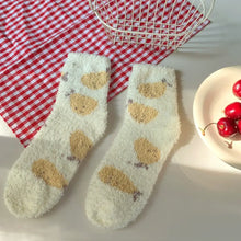 Load image into Gallery viewer, Cozy Fruit Fuzzy Socks - Several Designs