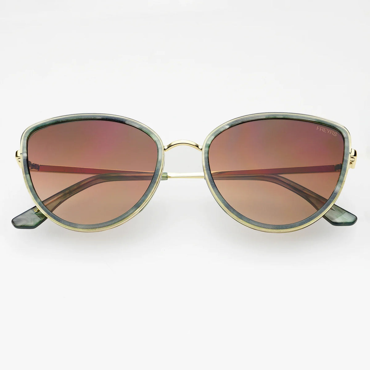 Luna Acetate Womenโs Cat Eye Sunglasses - Emerald Green