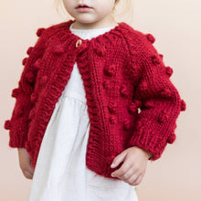 Load image into Gallery viewer, Red Popcorn Cardigan