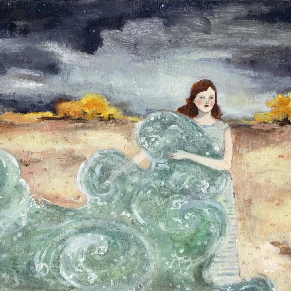 She Carried with Her the Sea - Print of Original Oil Painting