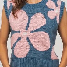 Load image into Gallery viewer, Floral Sweater Vest - Blue