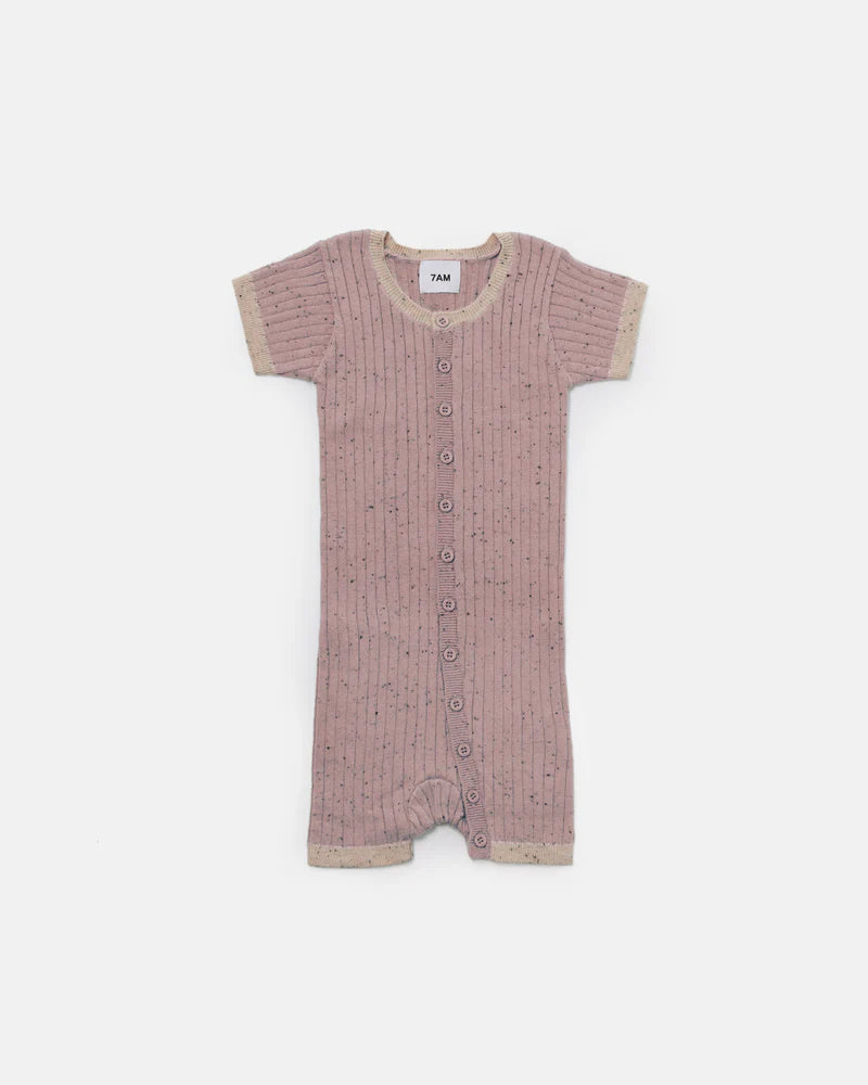 Short Sleeve Romper - Hug Me (Rose)