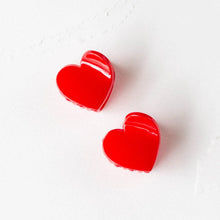 Load image into Gallery viewer, Glossy Candy Hearts Hair Clip Set - Several Colors