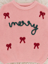 Load image into Gallery viewer, Merry Bows Oversized Sweater