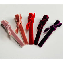 Load image into Gallery viewer, Velvet Bar Clips - Several Colors