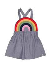 Load image into Gallery viewer, Rainbow Stripe Bib Pini Dress
