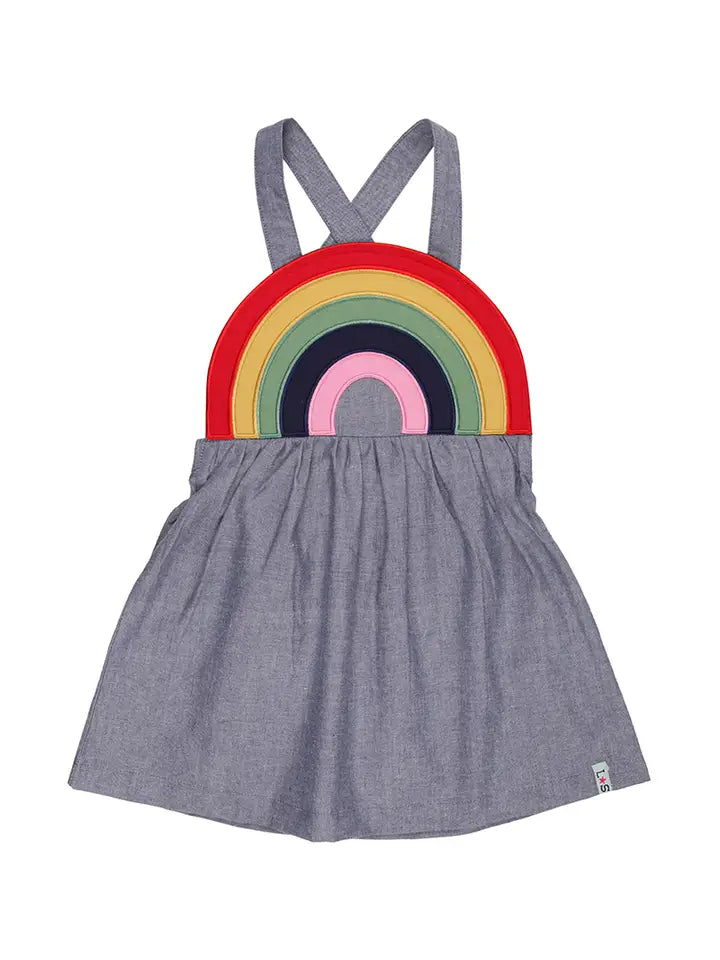 Rainbow Stripe Bib Pini Dress