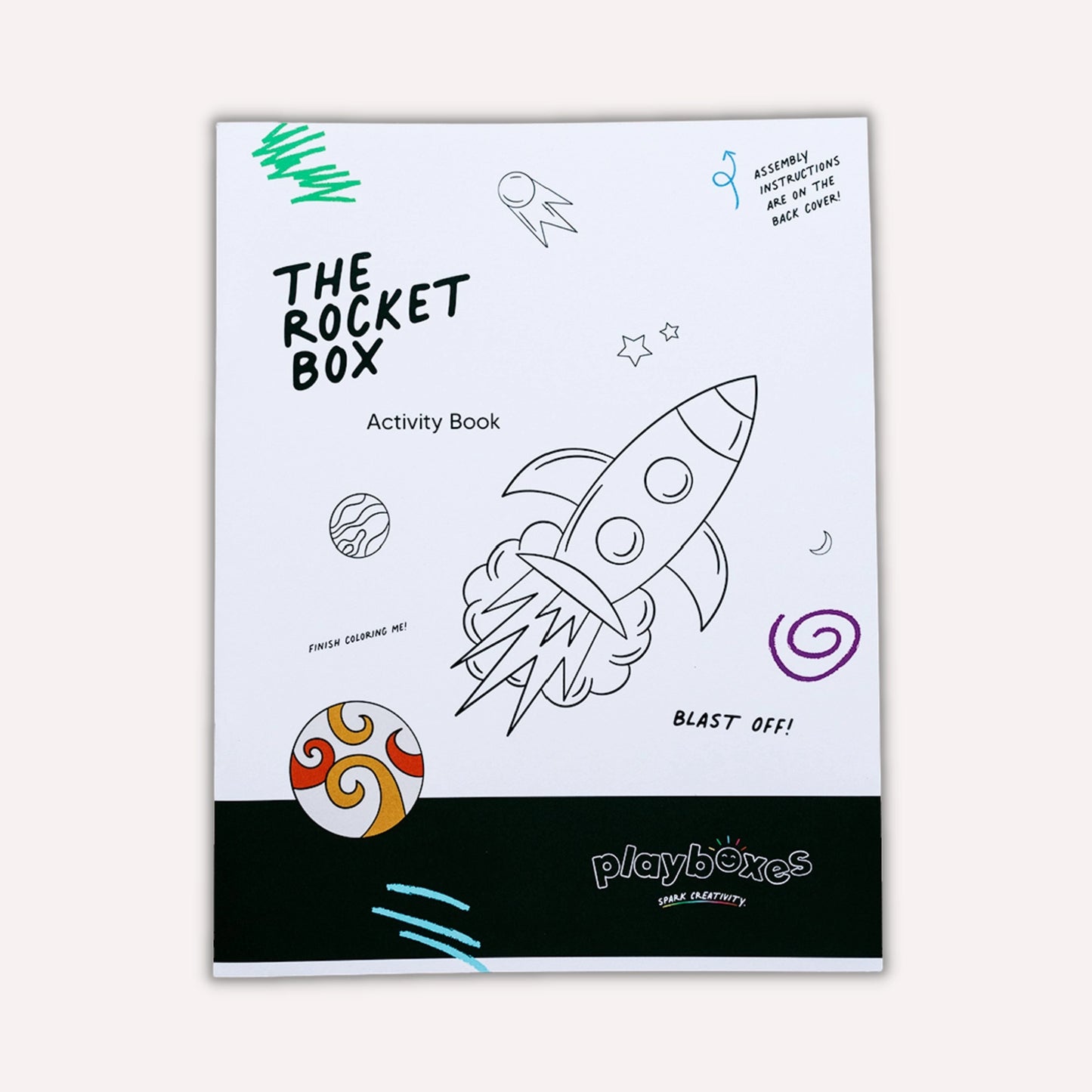 The Rocket Box Coloring Cardboard Playhouse Toy for Kids