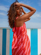 Load image into Gallery viewer, Nostalgic Stripe Strappy Midi Dress