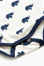 Load image into Gallery viewer, Jack + Jill Bodysuit - Navy Elephant