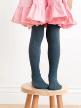 Load image into Gallery viewer, Cable Knit Tights - French Blue