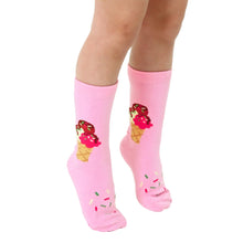 Load image into Gallery viewer, 3D Packaged Crew Socks - Ice Cream Cone W/Sprinkles -Pink