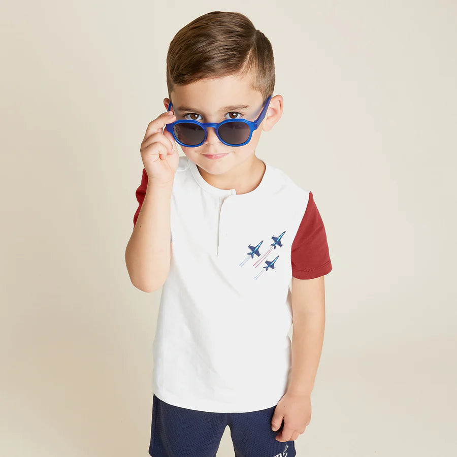 Short-Sleeve Henley Top - Air Show