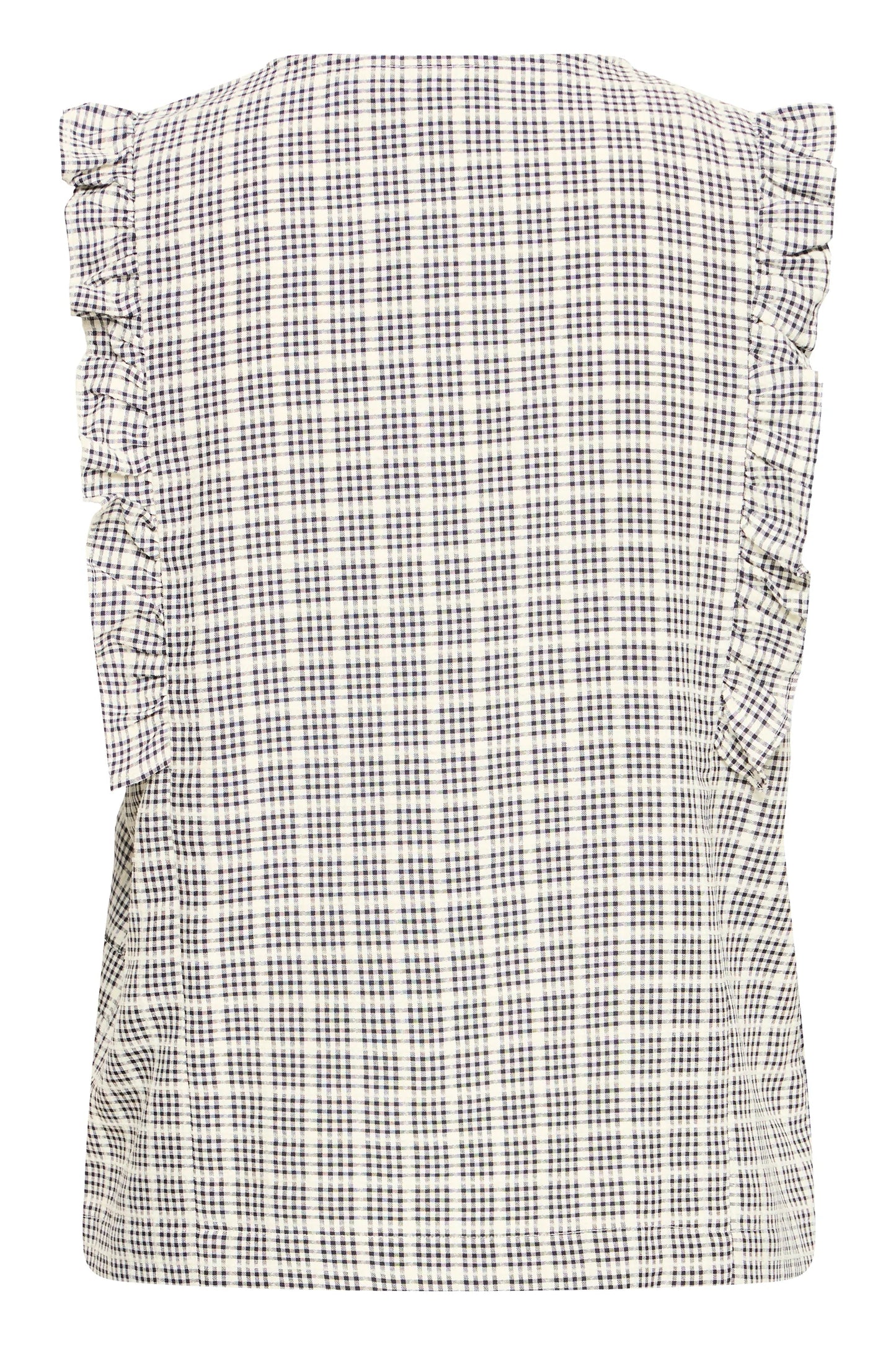 ICHI Jola Top - Blue and White Check