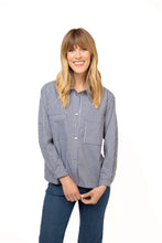 Load image into Gallery viewer, BF Blouse - Navy Gingham