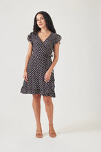 Load image into Gallery viewer, Midi Wrap Dress - Tree Print
