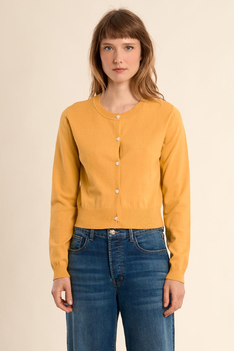 Spring Cardigan - Mango Yellow