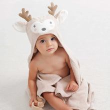 Load image into Gallery viewer, Fawn Hooded Baby Bath Wrap