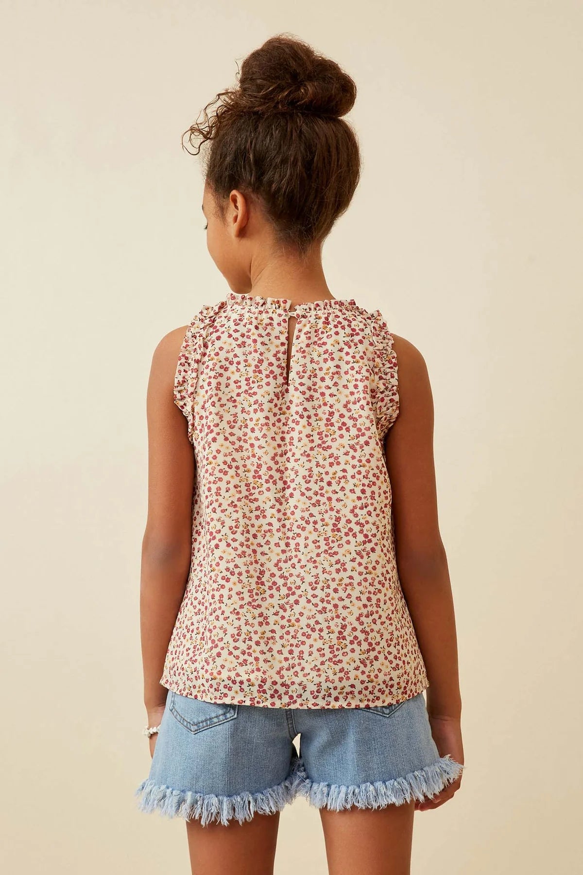 Ruffle Detail Ditsy Tank