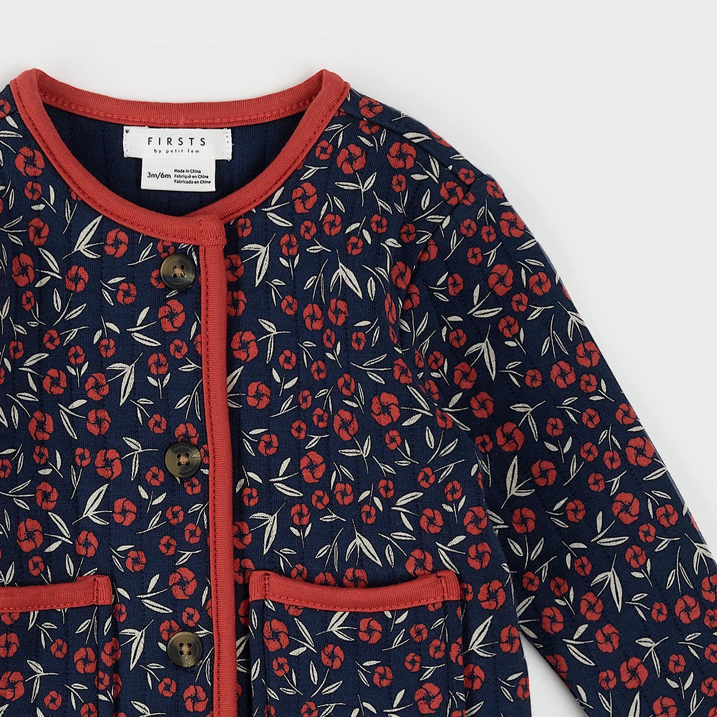 Poppy Floral Quilted Cardigan
